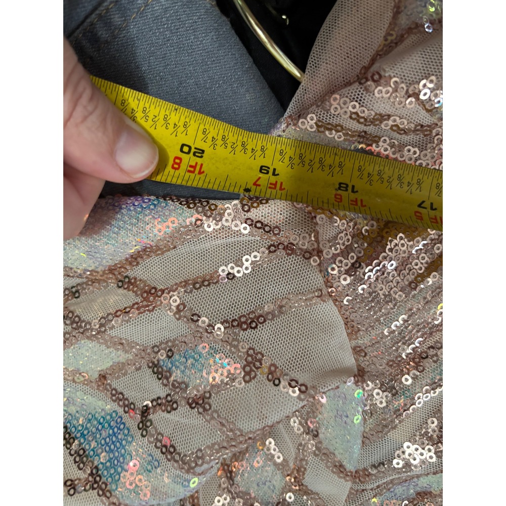 MISS ORD 2XL Sequined Glamorous Long Sleeve Maxi Dress with Slit - Picture 12 of 12